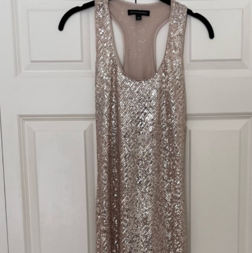 Banana republic racer back sequin dress